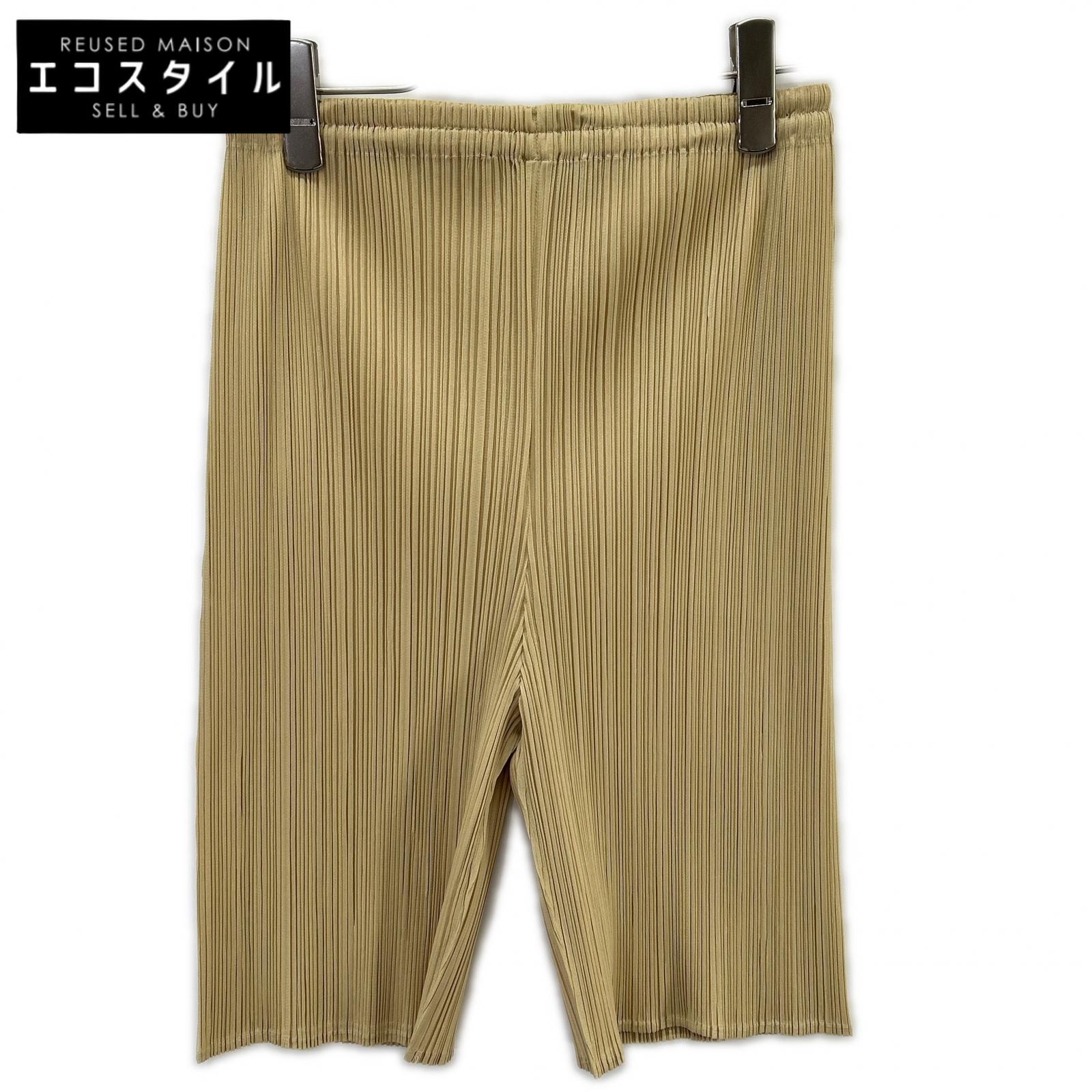PLEATS PLEASE プリーツプリーズ PP04-JF610 ベージュ ハーフパンツ ボトムス 4 ベージュ レディース 【中古】|ブランドリユース エコスタイル