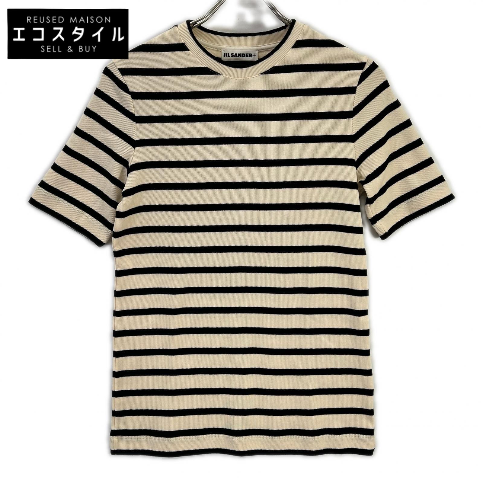 JIL SANDER+ ジルサンダープラス J40GC0111 J46497 象牙色 間借り人 半袖プルオーバー トップス   S 象牙色×黒いこと レディース 【中古】