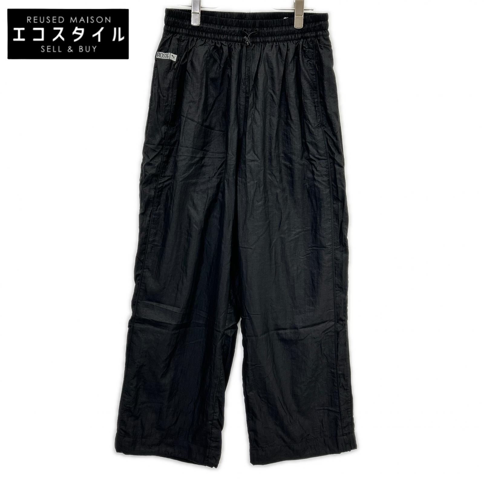 PUMA ピューマ ×ROSE 633796-01T7 RELAXED TRACK PANTS WV PUMA BLACK ボトムス   M 黒いこと メンズ 【中古】