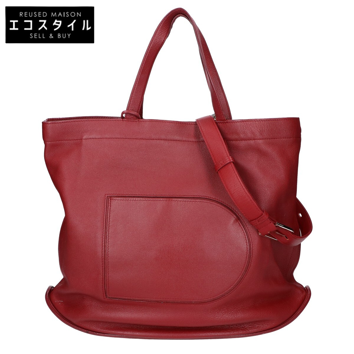 DELVAUX デルヴォー Delvaux Pin 2WAY ショルダーバッグ トートバッグ   赤いこと/GD金具 レディース 【中古】