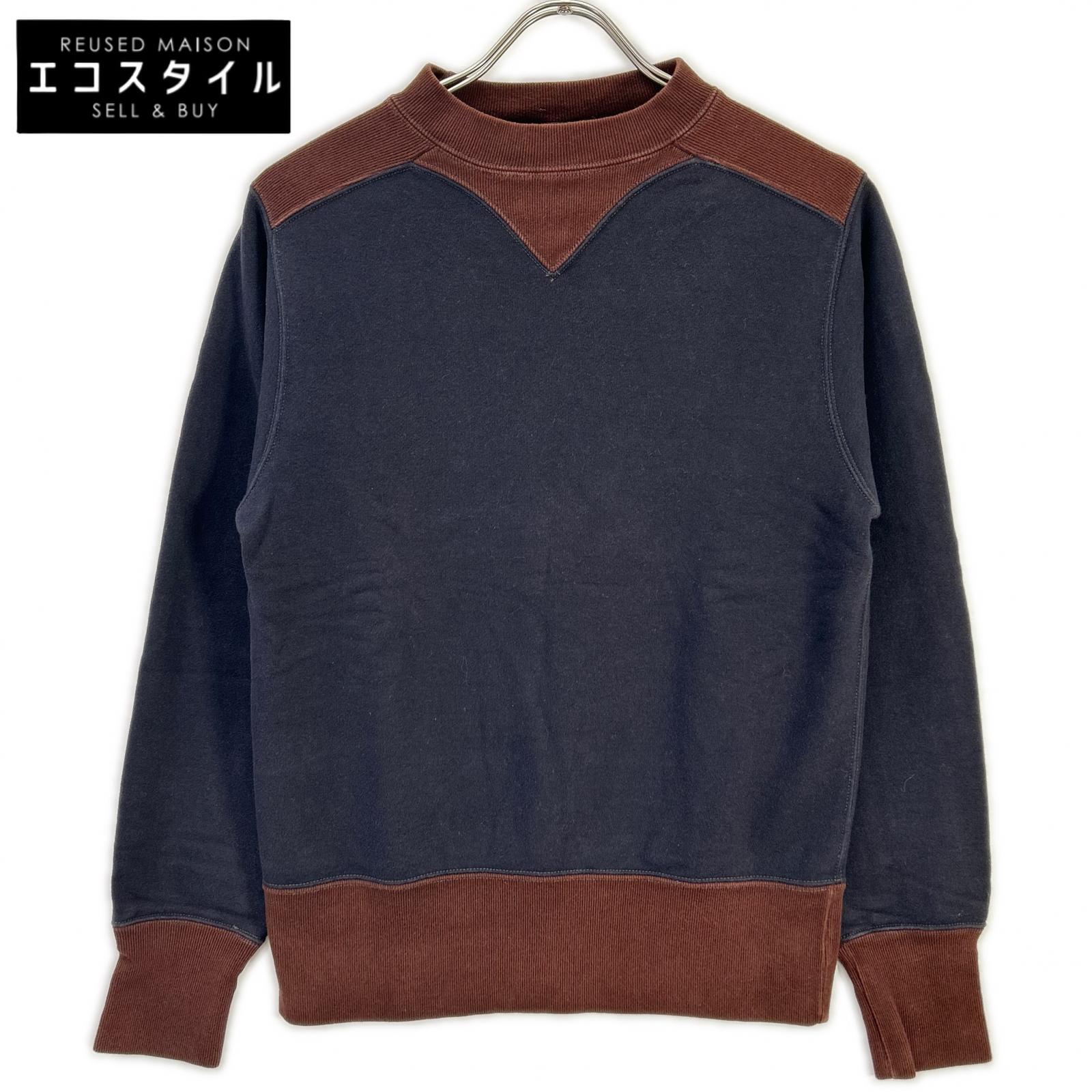 FREEWHEELERS フリーホイーラーズ POWER WEAR COLORED TRIMMED SWEAT SHIRTS トップス   36 米国海軍×赤銅色 メンズ 【中古】