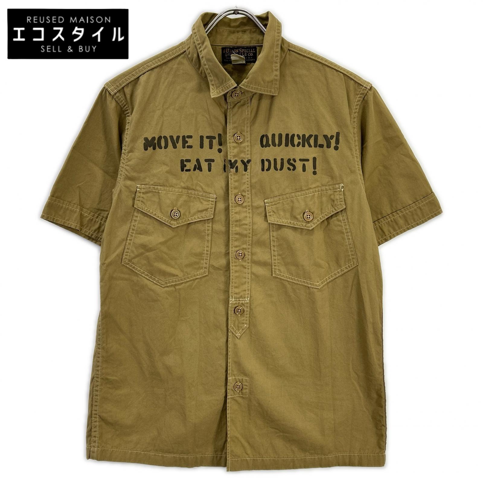 FREEWHEELERS フリーホイーラーズ HOT RODDER フライトエンジニアシャツ トップス   15 カーキ メンズ 【中古】