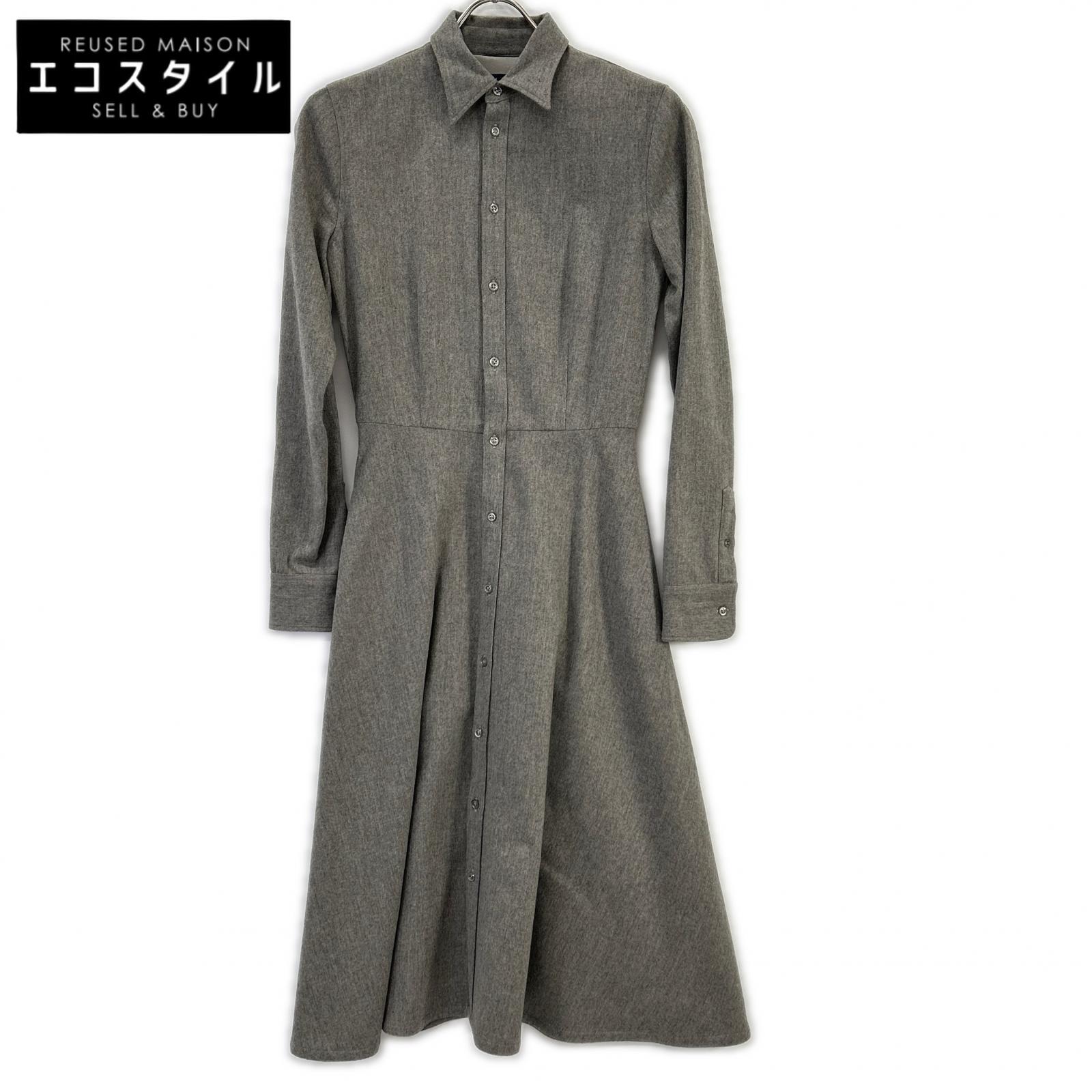 Ralph Lauren Black Label ラルフローレンブラックレーベル グレー ウール ワンピース ワンピース 0 グレー レディース 【中古】｜ブランドリユース エコスタイル