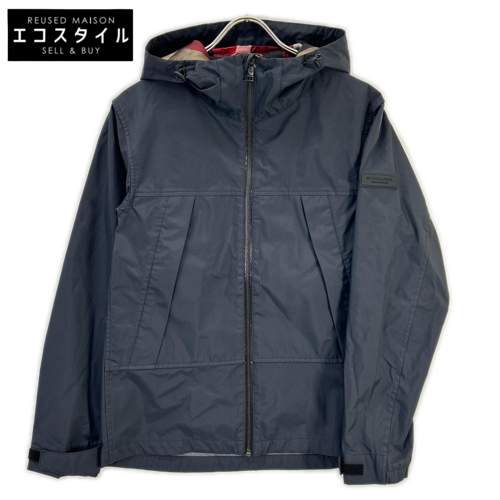 BLACK LABEL CRESTBRIDGE ブラックレーベルクレストブリッジ 黒いこと ボンネット裏照合のしるし ナイロン お山パーカー トップス   M 黒いこと メンズ 【中古】