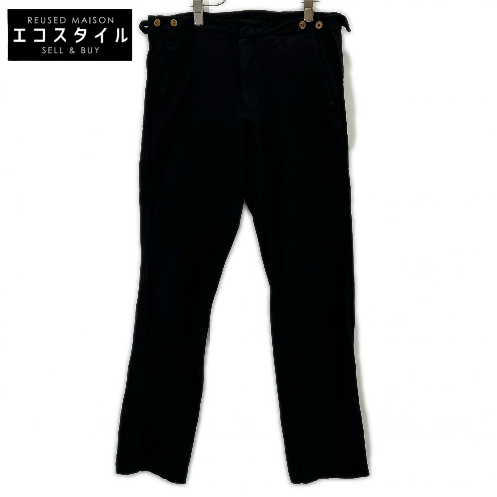 COMME DES GARCONS HOMME PLUS EVER GREEN コムデギャルソンエバーグリーン 黒いこと サイドアジャスター テーパードパンツ ボトムス   S 黒いこと メンズ 【中古】