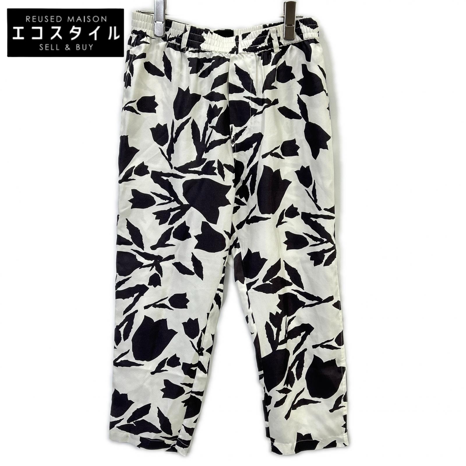 BANANATIME バナナの木ひと休み 白いこと×黒いこと 217-118-03 TAPERED 2 PANT Tulip Time Black ボトムス   X S 白いこと×黒いこと レディース 【中古】
