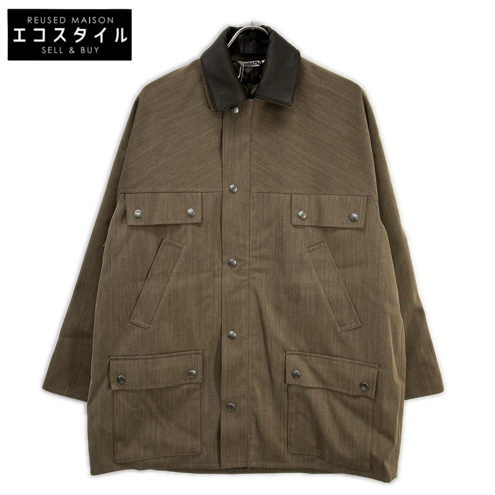 AURALEE オーラリー 24AW A24AB04YG 赤銅色 WOOL CAVARLY TWILL LAMINATE HUNTING BLOUSON 上衣   0 オリーブ赤銅色 レディース 【中古】