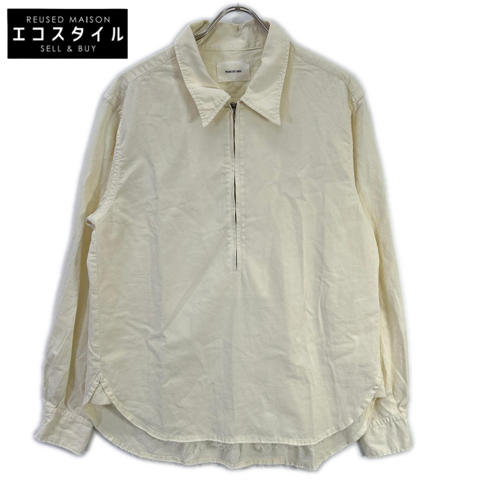 PORT BY ARK ポートバイアーク PO19-SH01 象牙色 Pullover Zip Shirt トップス   1 象牙色 メンズ 【中古】