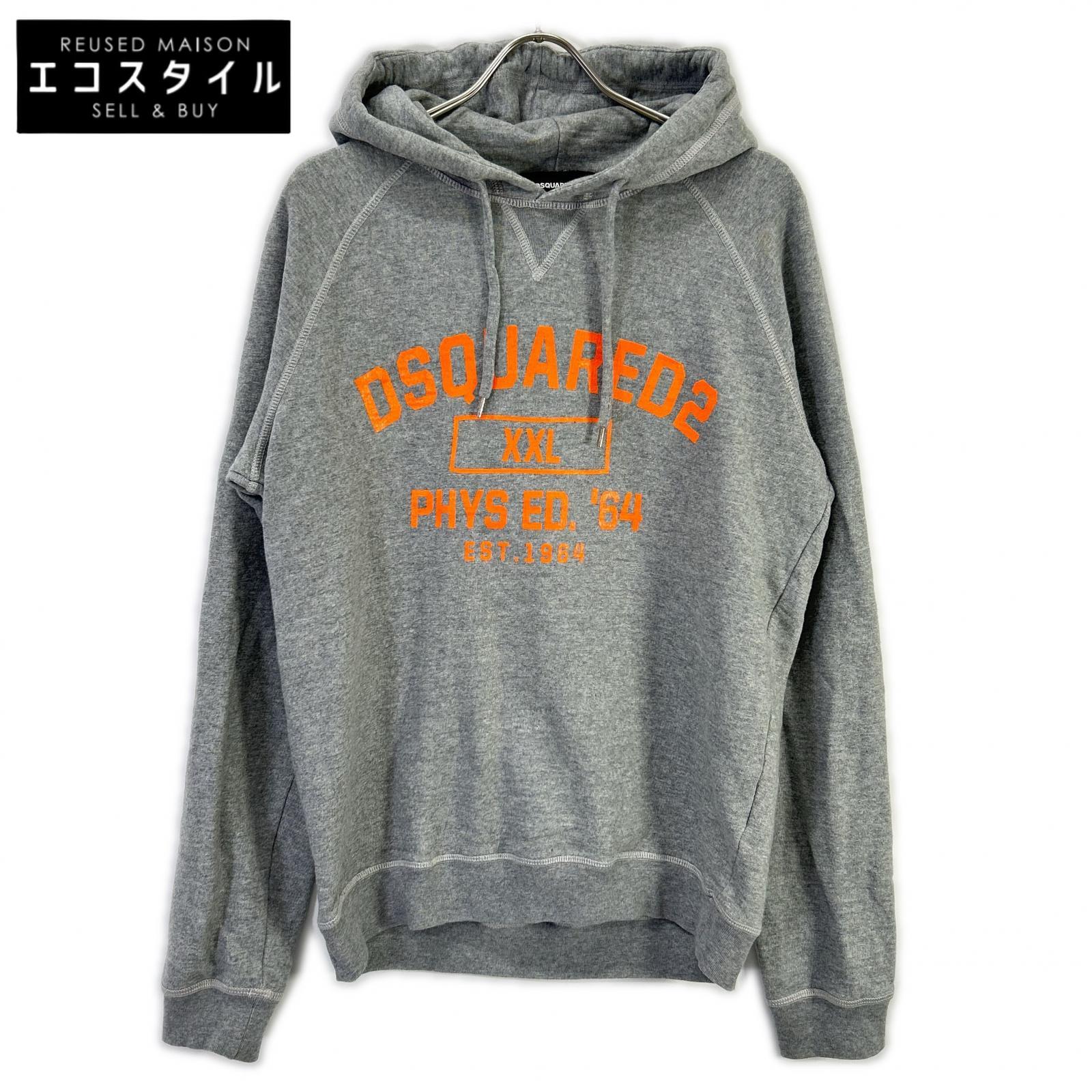 DSQUARED2 ディースクエアード S71GU0290 薄墨色 ティーシャツ フーディー トップス   L 薄墨色 メンズ 【中古】