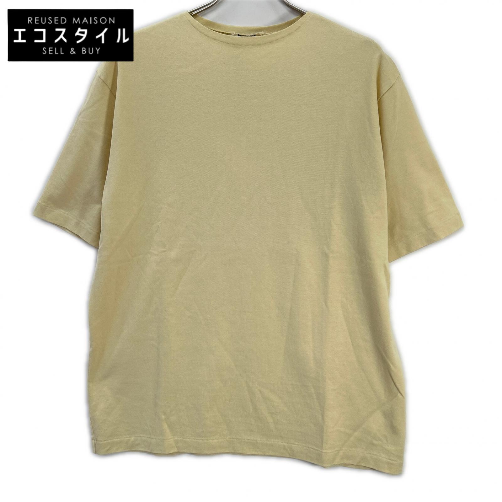 AURALEE オーラリー A00P04GT LUSTER PLAITING BOAT NECK TEE トップス   3 アイボリーピスタチオ メンズ 【中古】