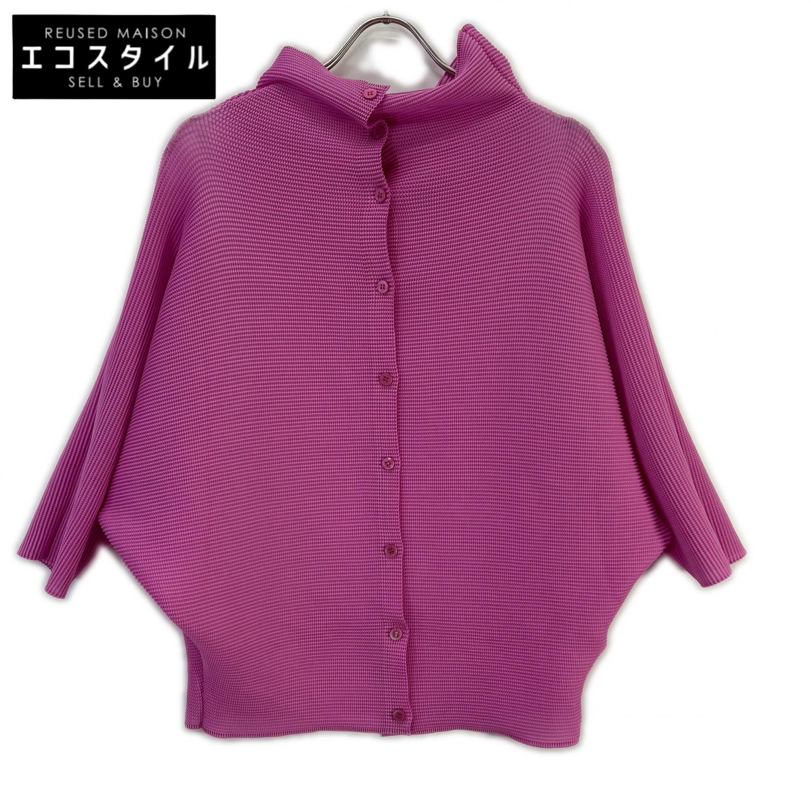 MeISSEYMIYAKE ミーイッセイミヤケ サクラ色 MI61FO513 DOLMAN STRETCH PLEATS 2 トップス   なし サクラ色 レディース 【中古】