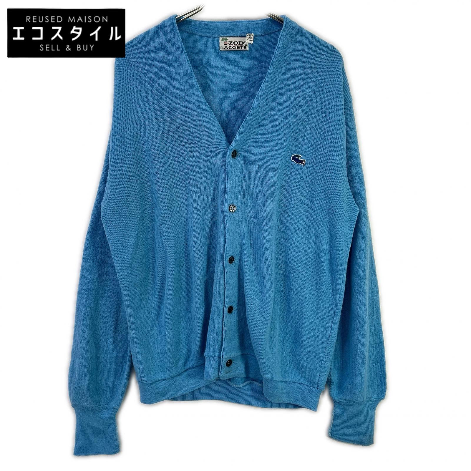 Lacoste ラコステ 70S 糸巻き曳き船 青碧 ジレー トップス   XL 青碧 メンズ 【中古】