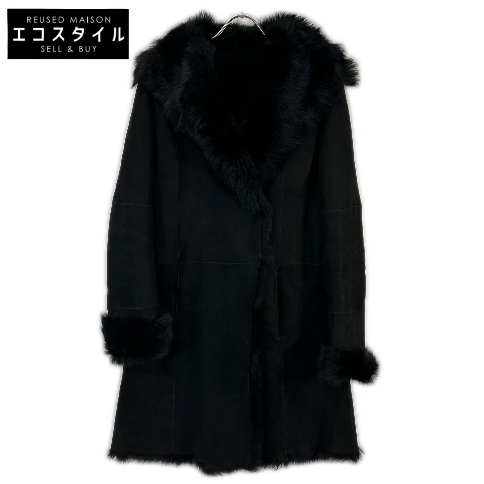 JOSEPH ジョセフ 黒いこと 羊肉 さあ美厚地の外套 厚地の外套   38 黒いこと レディース 【中古】