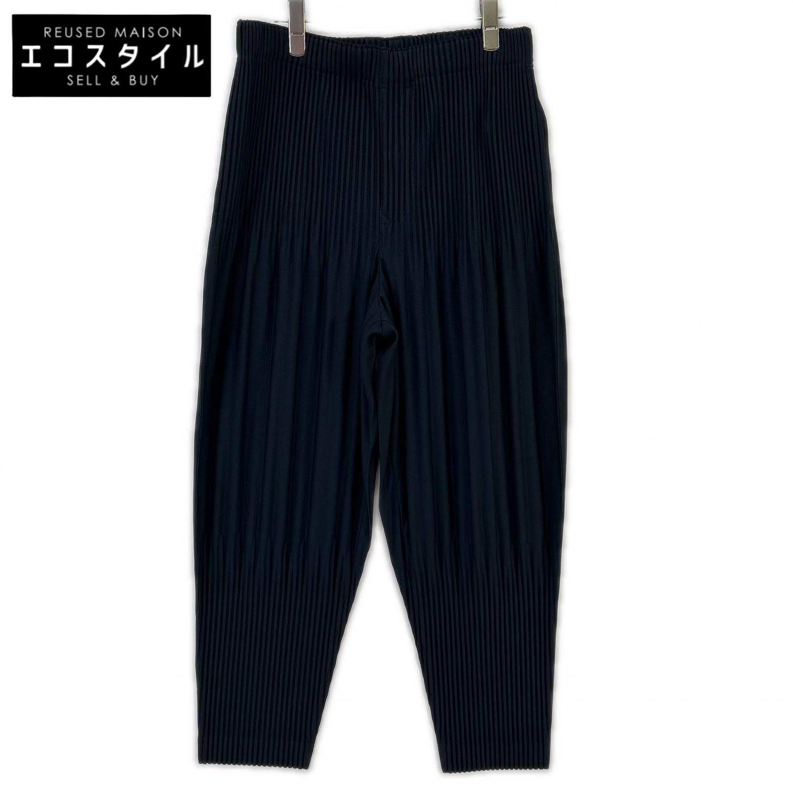 HOMME PLISSE ISSEY MIYAKE オムプリッセ イッセイミヤケ 25AW HP55-JF551 米国海軍 消し筋目工業 BASICS ズボン下 ボトムス   2 米国海軍 メンズ 【中古】