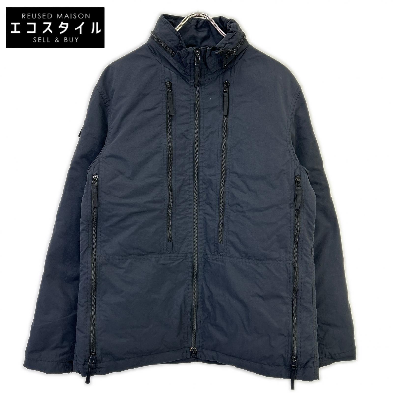 ISSEY MIYAKE イッセイミヤケ 04年 ME41FC176 ダークネイビー マルチジップ ナイロン ダウンジャケット ジャケット 3 ダークネイビー メンズ 【中古】｜ブランドリユース エコスタイル