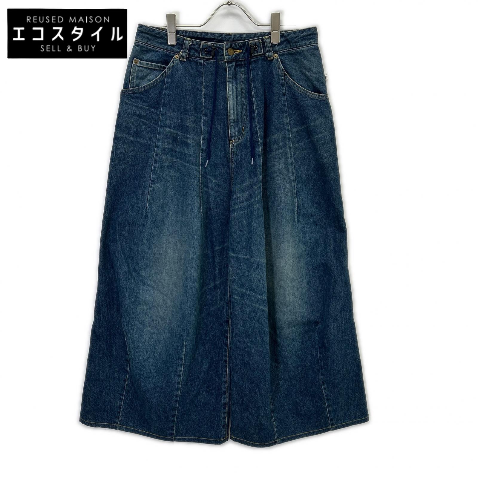 needles ニードルズ QV159 インディゴ H.D. Buggy Pant - Jean / 12薬局衡オンス Denim ヒザデルバギーデニムパンツ ボトムス   XS インディゴ メンズ 【中古】