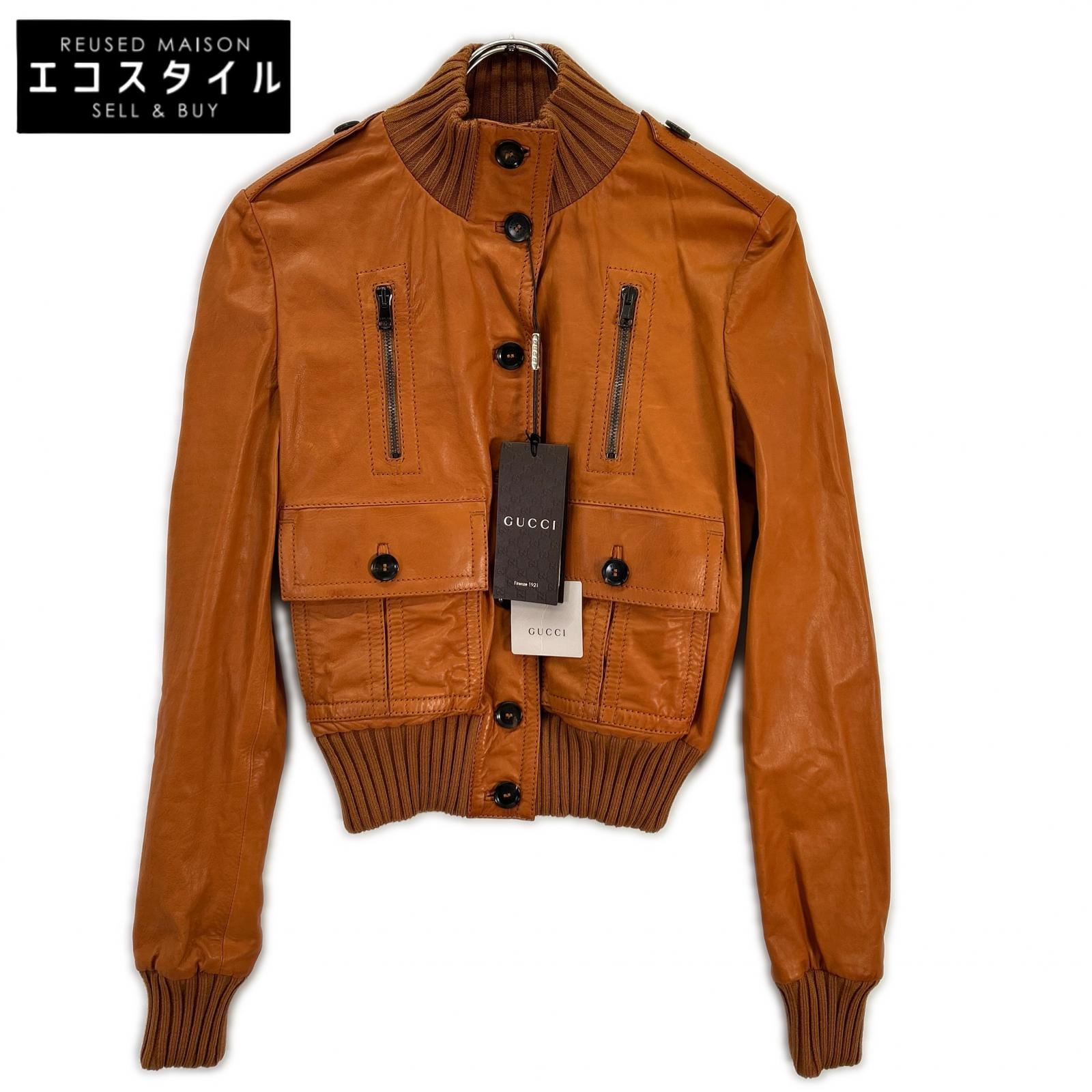 GUCCI グッチ 155710 オレンジ マドンナ ボンバージャケット トムフォード期 ジャケット 40 オレンジ レディース 【中古】|ブランドリユース エコスタイル