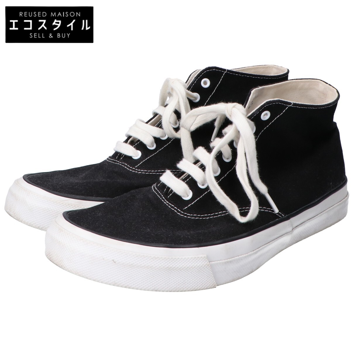 ANATOMICA アナトミカ 黒いこと WAKOUWA ご機嫌とり捨てる 甲板シューズ シューズ   25.5糎 黒いこと メンズ 【中古】