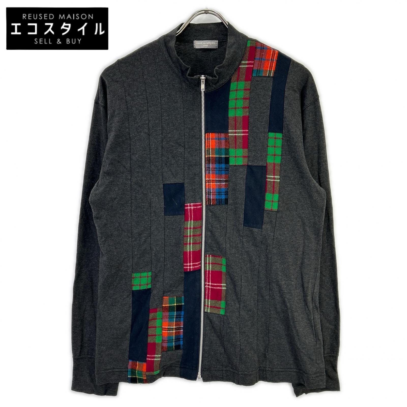 COMMEdesGARCONS HOMME コムデギャルソンオム 00s 田中オム HC-T017 パッチワークジップトラックジャケット ジャケット 表記なし グレー メンズ 【中古】|ブランドリユース エコスタイル