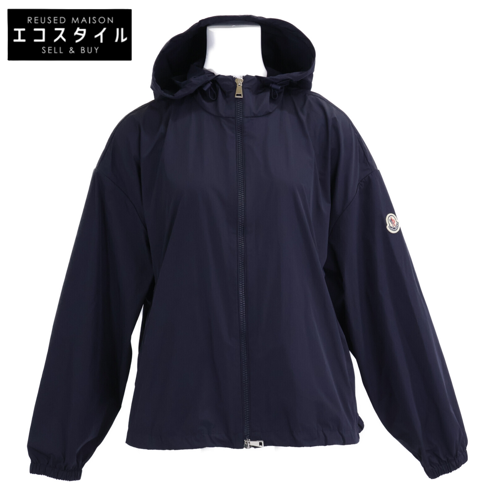 MONCLER モンクレール TYX ダブルジップ ナイロン フーディジャケット 0 ネイビー レディース 【中古】｜ブランドリユース エコスタイル
