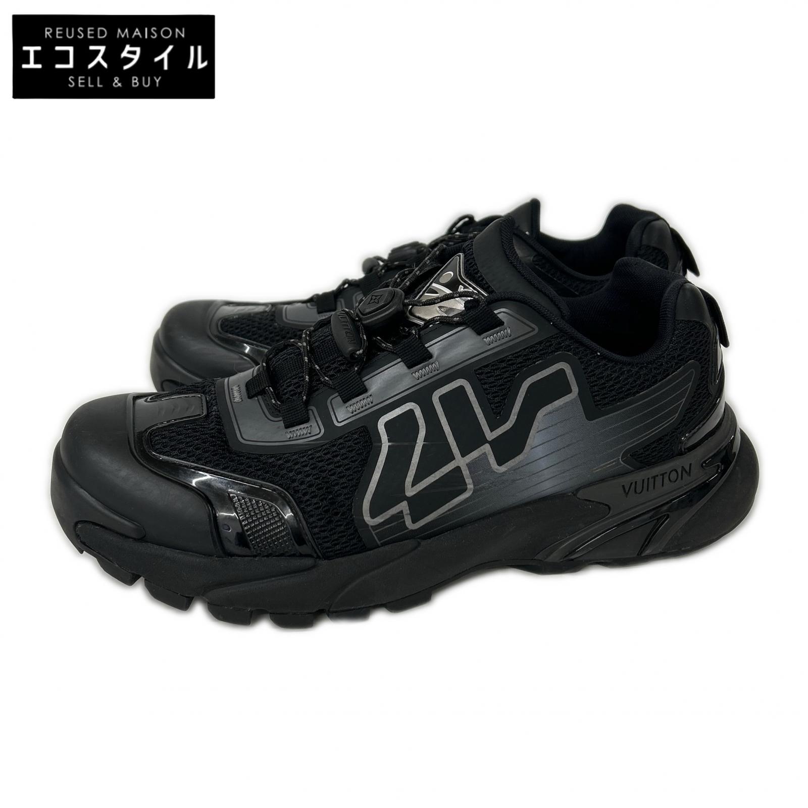 LOUIS VUITTON ルイヴィトン 【24年製】LVランナー タティック スニーカー シューズ 6 1/2 ブラック メンズ 【中古】｜ブランドリユース エコスタイル