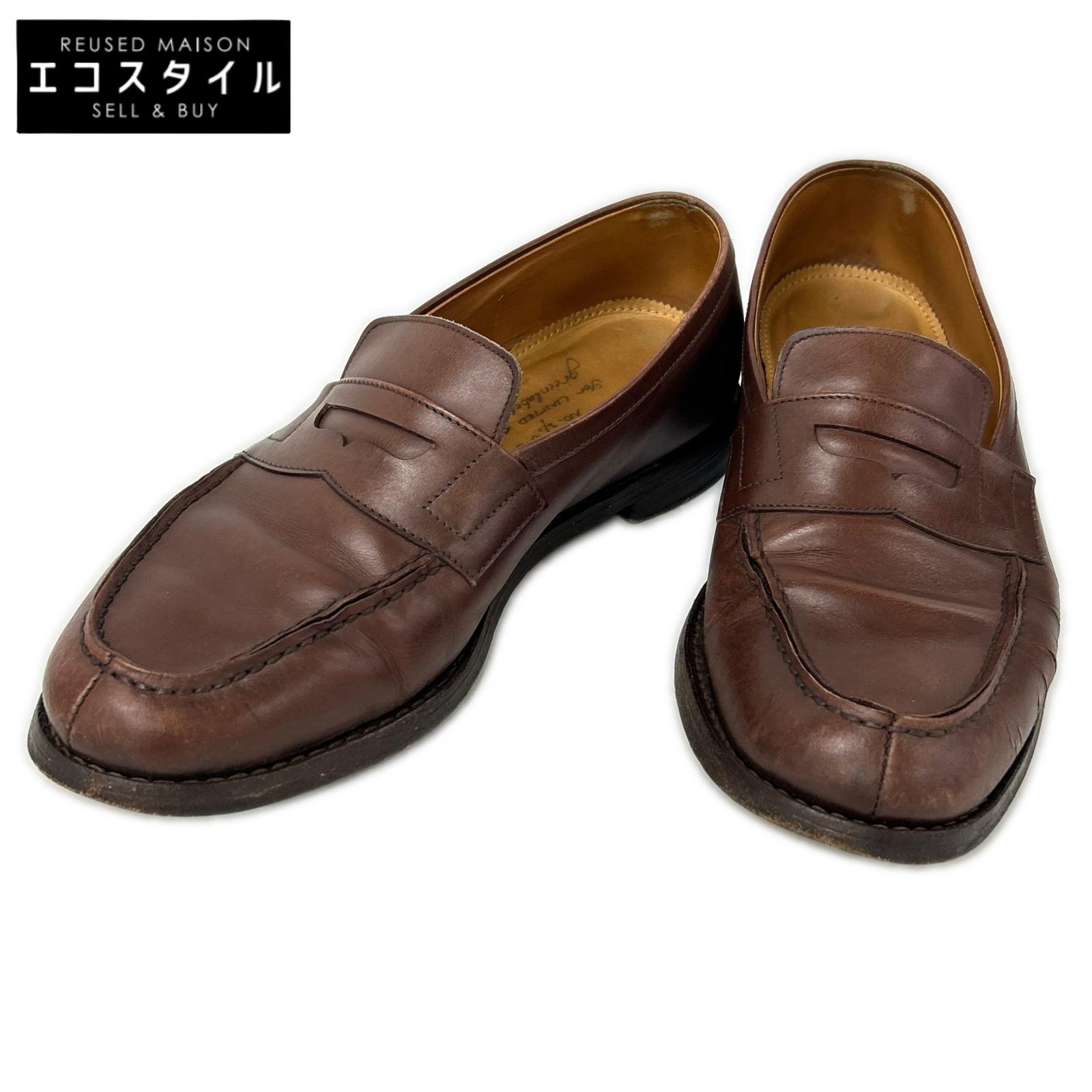 JALAN SRIWIJAYA ジャランスリワヤ 98622 18045 レザー コインローファー シューズ 41 ブラウン メンズ 【中古】|ブランドリユース エコスタイル