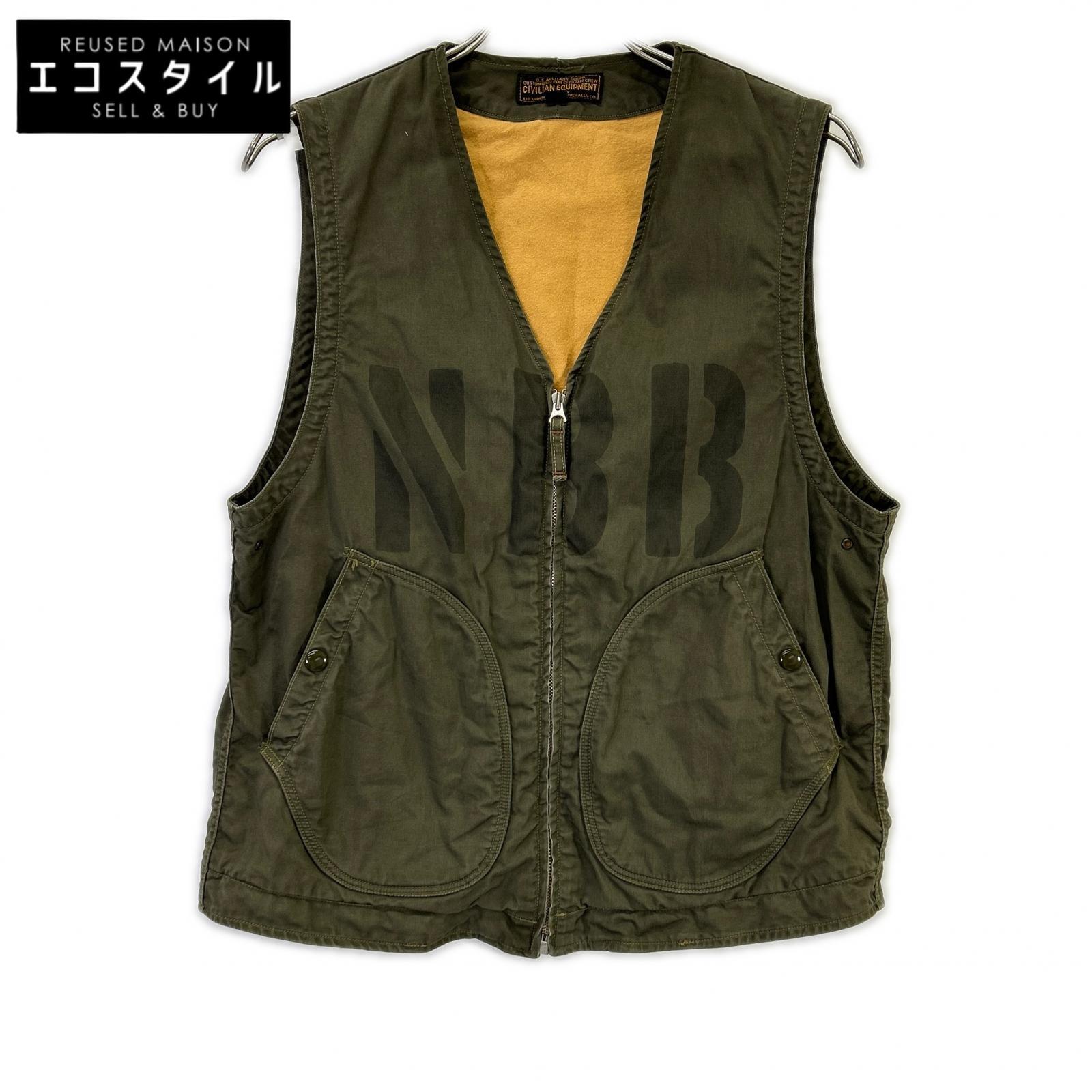 FREEWHEELERS フリーホイーラーズ CIVILIAN MILITARY DECK VEST ベスト カーキ メンズ 【中古】｜ブランドリユース エコスタイル