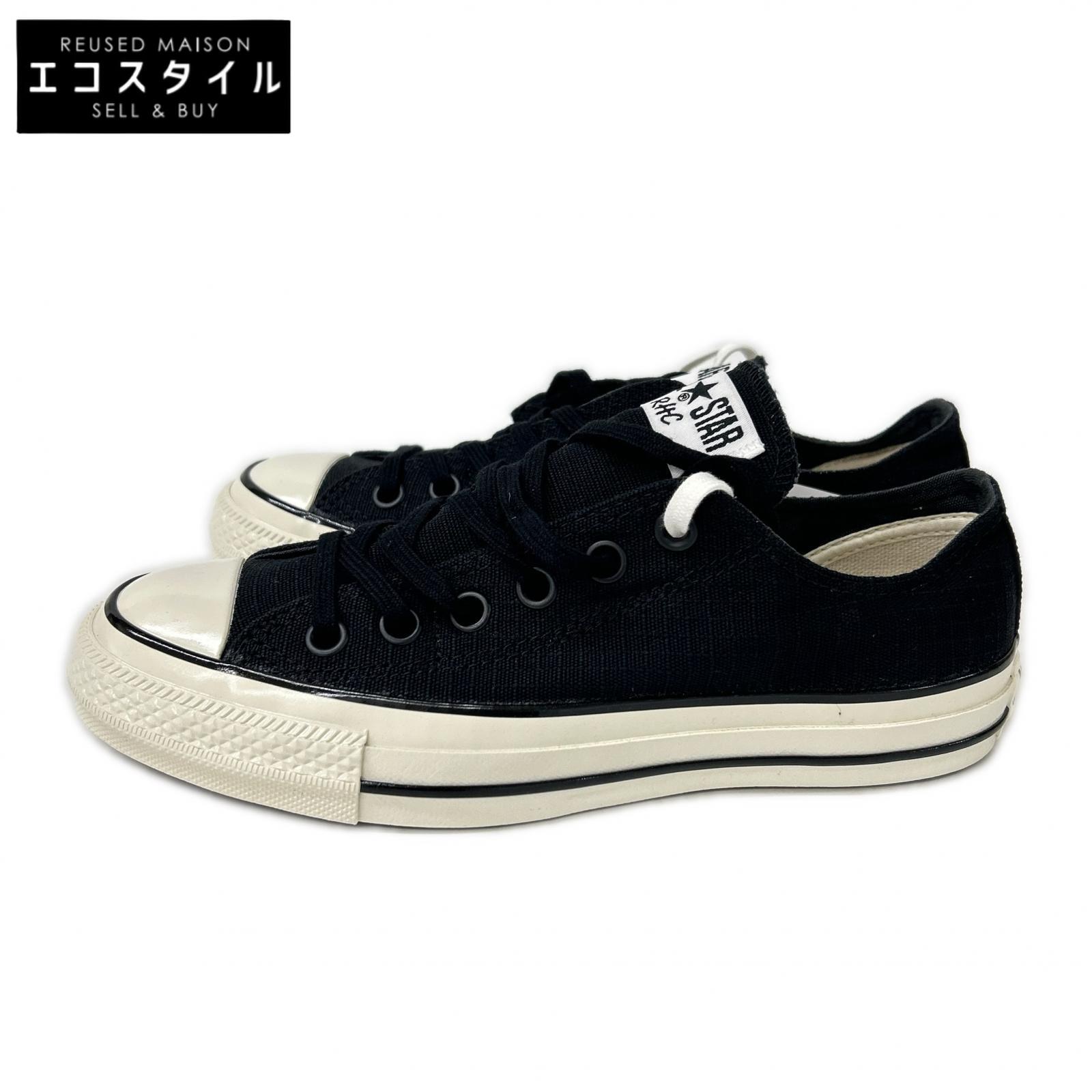 converse コンバース 【新品同様】1SE878 ALL STAR AGED OX / RHC オールスター エイジドオックス ロンハーマン ローカット スニーカー シューズ US5 BLACK レディース 【中古】｜ブランドリユース エコスタイル