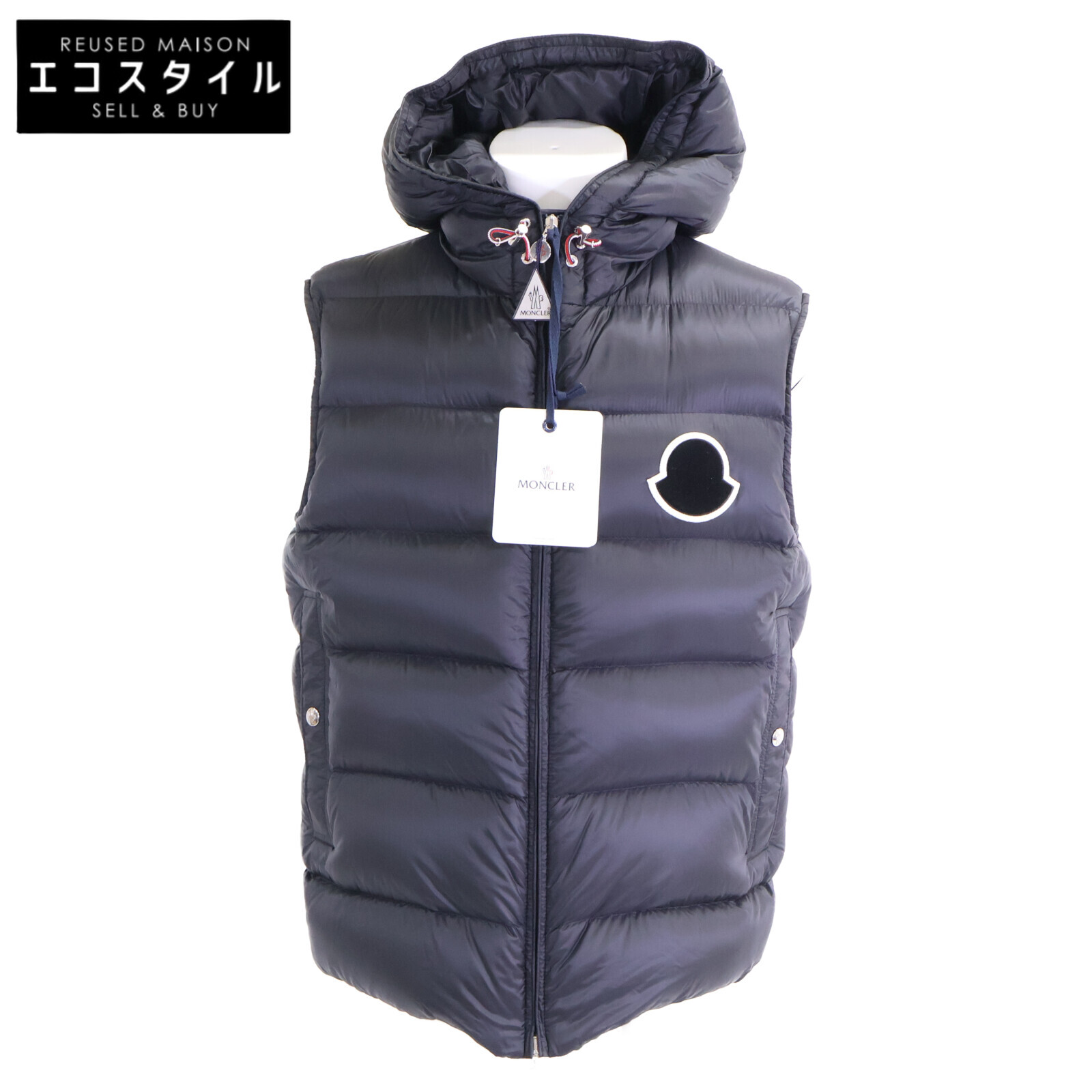 MONCLER モンクレール 新品同様 VANOISE GILET フーデットダウンベスト ジャケット 4 ブラック メンズ 【中古】|ブランドリユース エコスタイル