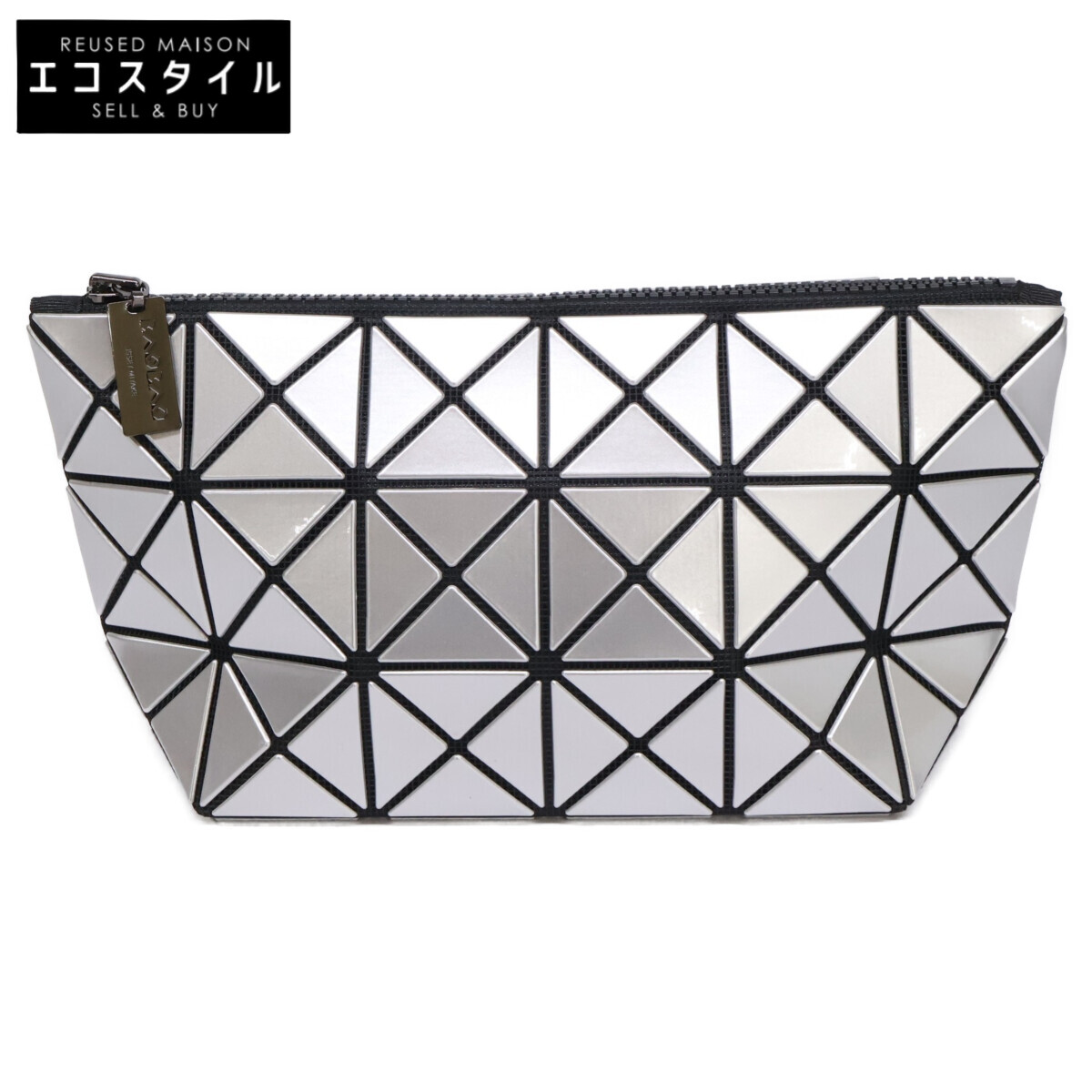 BAOBAO ISSEYMIYAKE バオバオイッセイミヤケ 【美品】BB63-AG051 PRIZM プリズム ポーチ シルバー レディース 【中古】|ブランドリユース エコスタイル