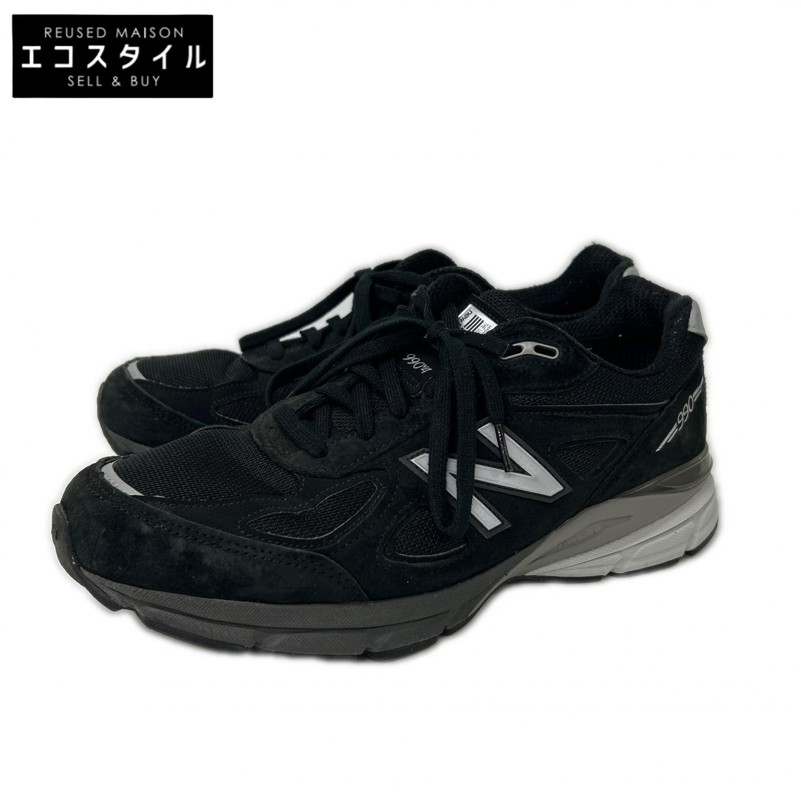 NEW BALANCE ニューバランス U990BL4 Made in USA 990v4 Core ローカットスニーカー シューズ 28.5 ブラック メンズ 【中古】｜ブランドリユース エコスタイル
