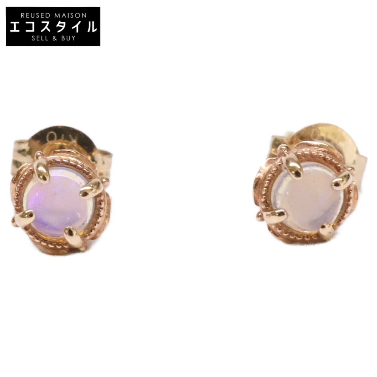 agete アガット 【美品】10103112071 K10オパールピアス イエローゴールド/オパール レディース 【中古】|ブランドリユース エコスタイル