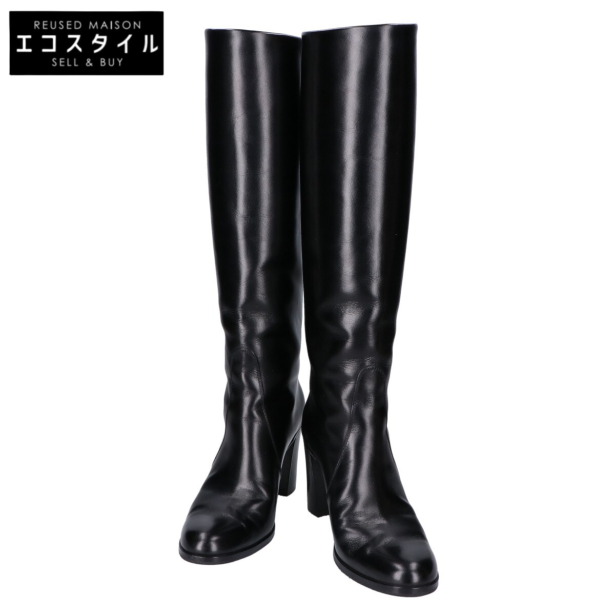 TANINO CRISCI タニノクリスチー 美品 2154 CECILIA TROTTER レザー ロングブーツ シューズ 35 ブラック レディース 【中古】|ブランドリユース エコスタイル