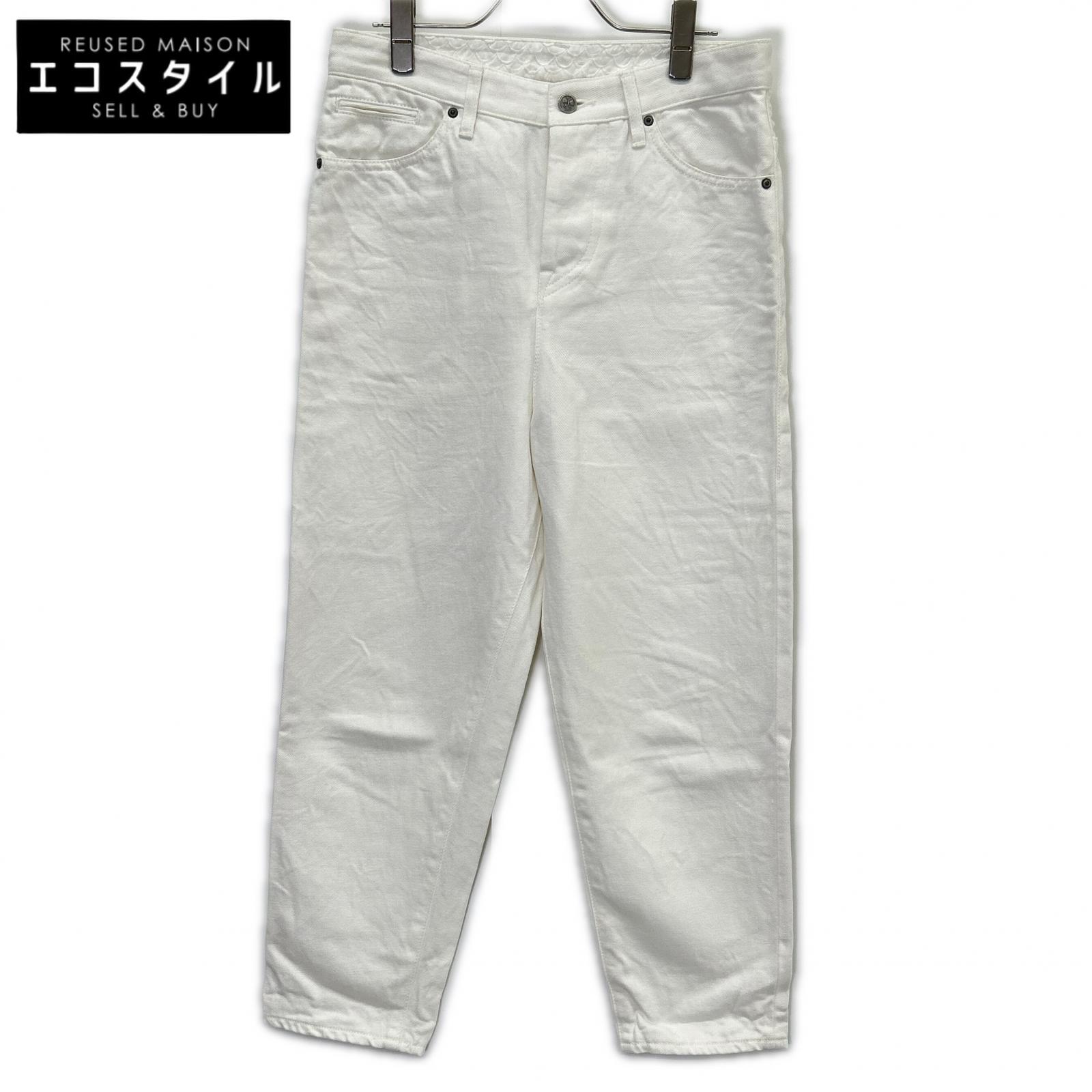 mina perhonen ミナペルホネン dn4411 ホワイト always デニムパンツ ボトムス 38 ホワイト レディース 【中古】｜ブランドリユース エコスタイル