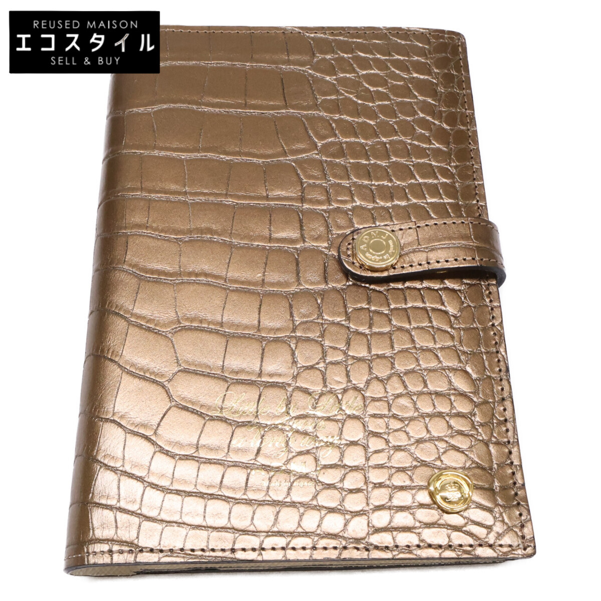 A.D.M.J. Accessoires De Mademoiselle ADMJ 【美品】型押しレザー お薬手帳ケース その他 ブロンズ系 レディース 【中古】｜ブランドリユース エコスタイル