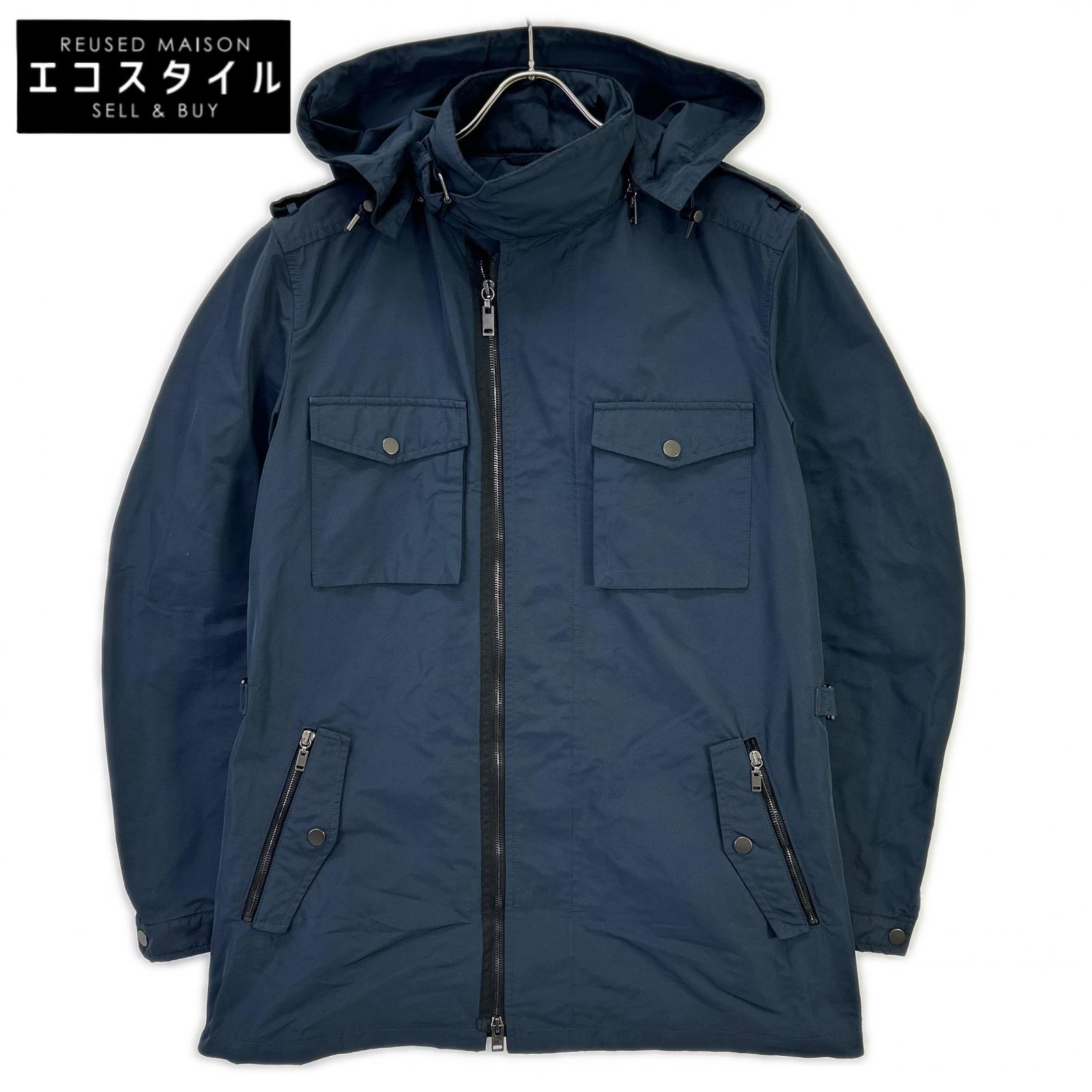 LANVIN ランバン ネイビー ナイロン ミリタリージャケット ジャケット 48 ネイビー メンズ 【中古】｜ブランドリユース エコスタイル