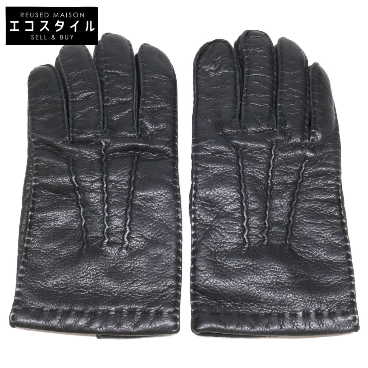 CELINE セリーヌ CELINE HOMME レザー グローブ ブラック メンズ 【中古】|ブランドリユース エコスタイル