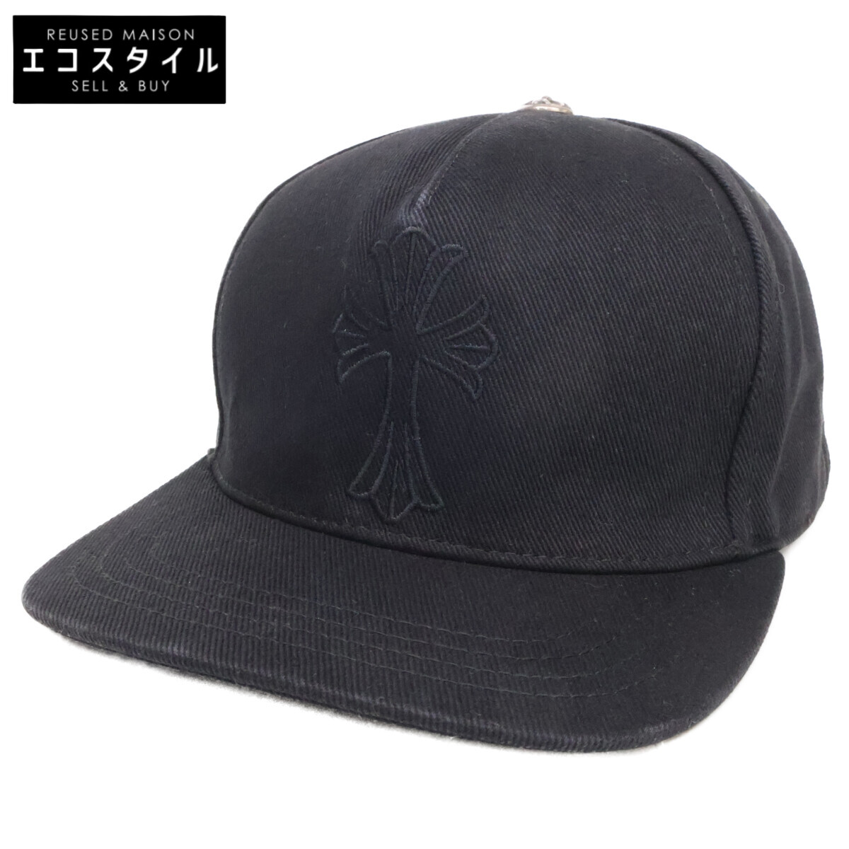 Chrome hearts クロムハーツ 国内正規 2238-304-2730 925 BSBL CAP DENIM CROSS CHクロス キャップ 帽子 OS(53-60) ブラック メンズ 【中古】|ブランドリユース エコスタイル