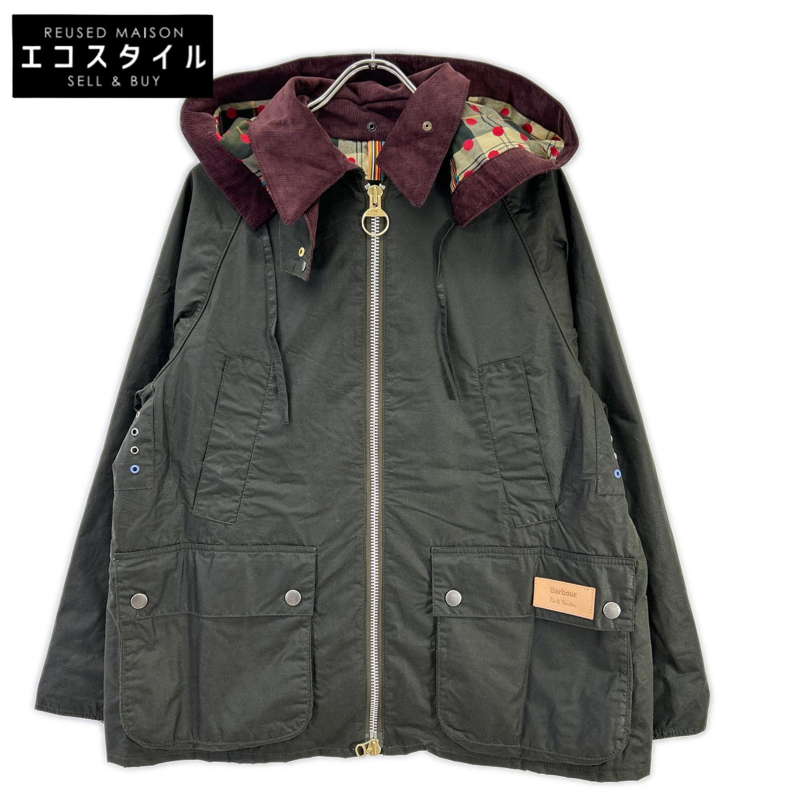 Barbour バブアー ×Paul Smith LWX1545OL51 Bedale Waxed Jacket ジャケット 10 カーキ レディース 【中古】|ブランドリユース エコスタイル