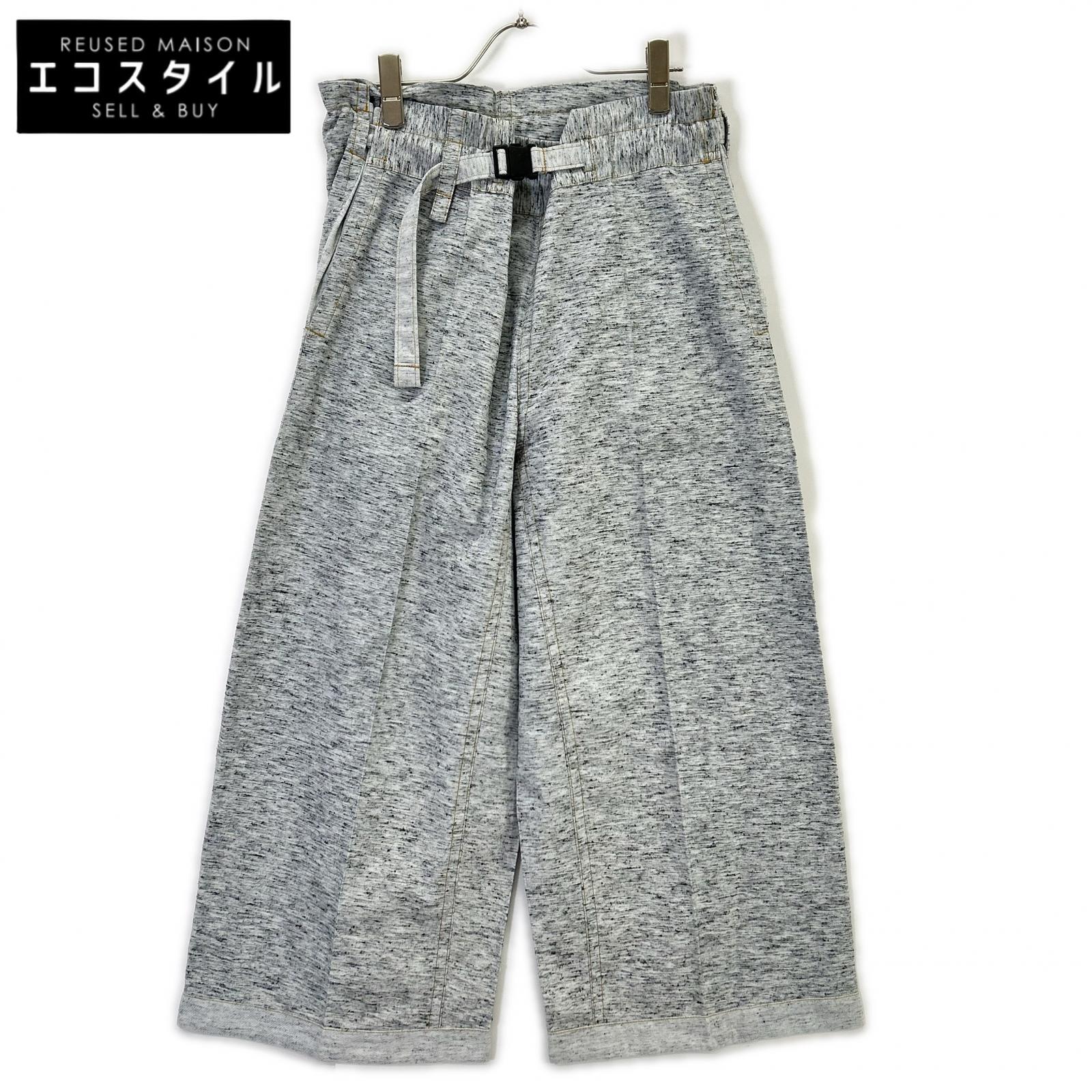 MeISSEYMIYAKE ミーイッセイミヤケ MI61FF553 グレー REmeTEX NEP DENIM ワイドパンツ ボトムス なし グレー レディース 【中古】|ブランドリユース エコスタイル