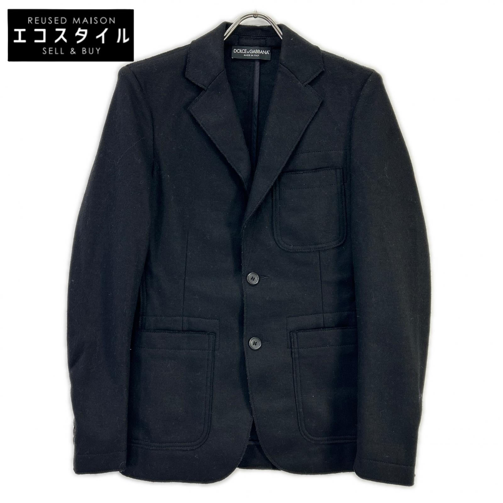 DOLCE&GABBANA ドルチェアンドガッバーナ G9AD1G ブラック ウール テーラードジャケット ジャケット 44 ブラック メンズ 【中古】｜ブランドリユース エコスタイル