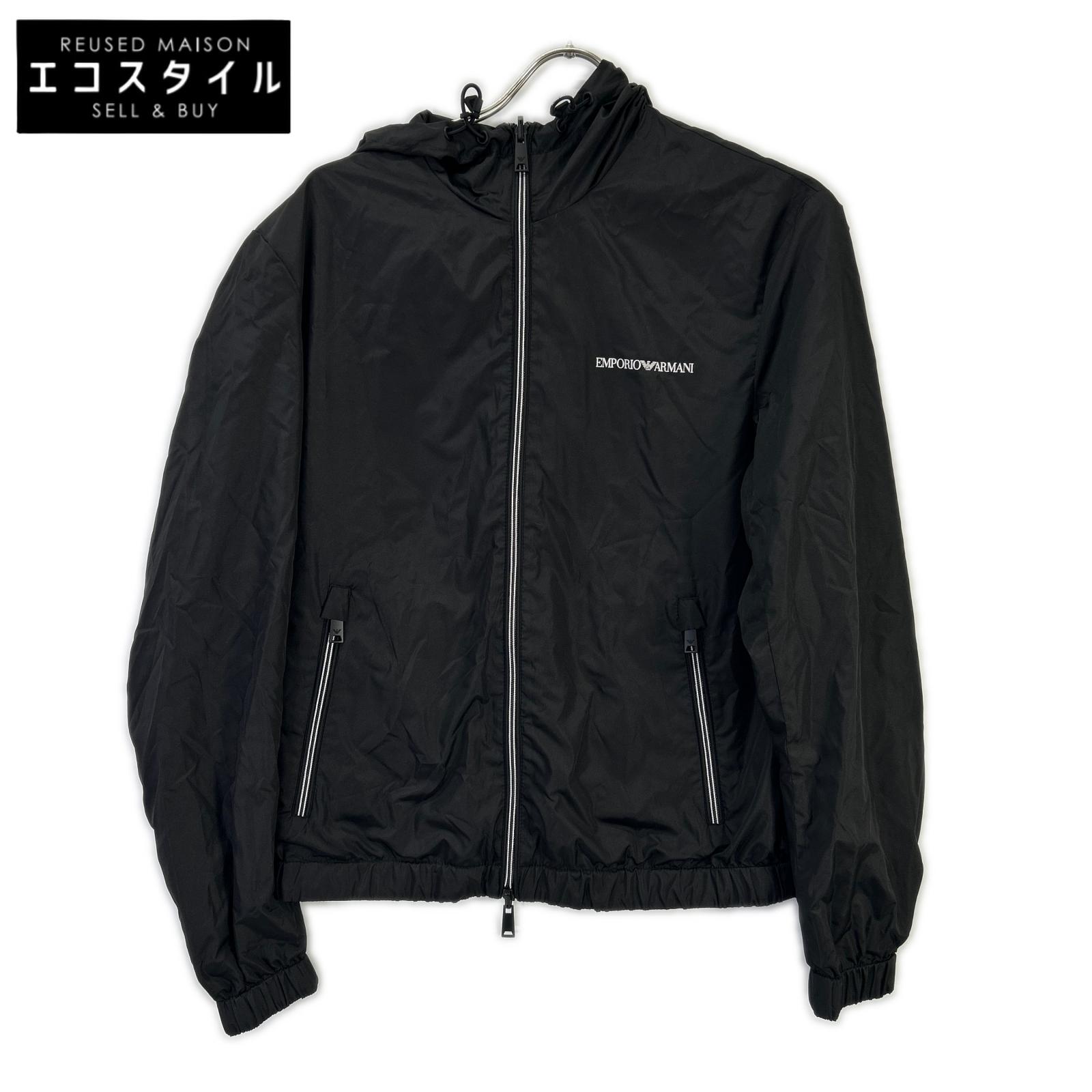 EMPORIOARMANI エンポリオアルマーニ 3G1B98 1NDZZ リバーシブル ナイロンジャケット ジャケット 46 ブラック メンズ 【中古】｜ブランドリユース エコスタイル