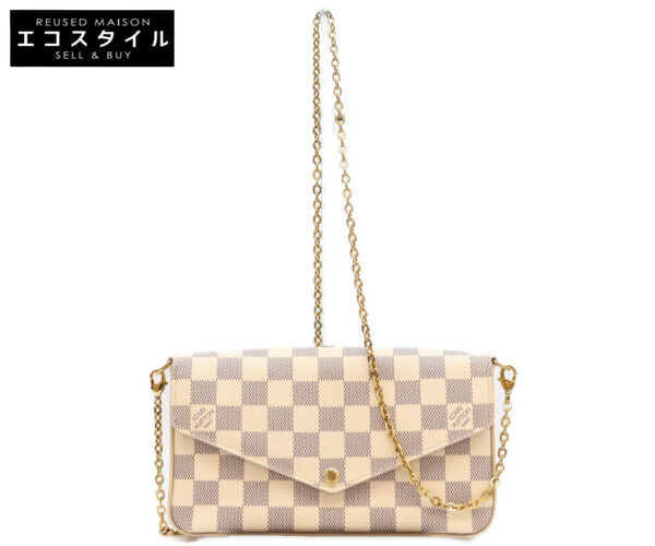 LOUIS VUITTON ルイヴィトン N63106 ダミエアズール ポシェットフェリシー ショルダーバッグ アイボリー レディース 【中古】｜ブランドリユース エコスタイル