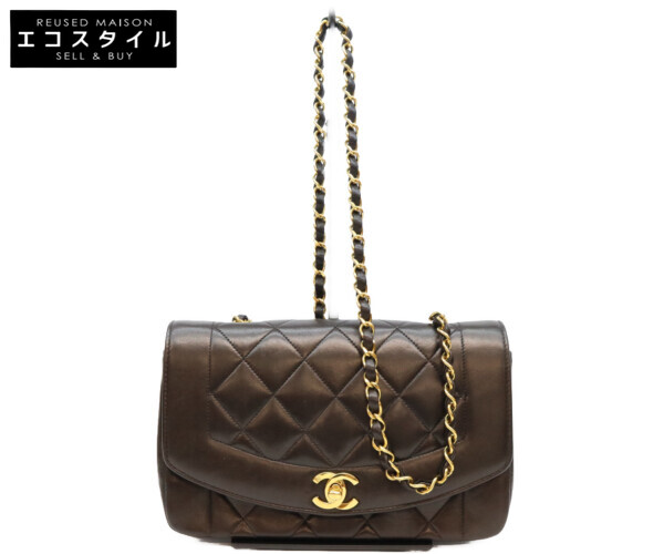 CHANEL シャネル 2番台 A01164 黒 マトラッセ ラムスキン ゴールド金具 ダイアナ22 ショルダーバッグ ブラック/ゴールド金具 レディース 【中古】｜ブランドリユース エコスタイル