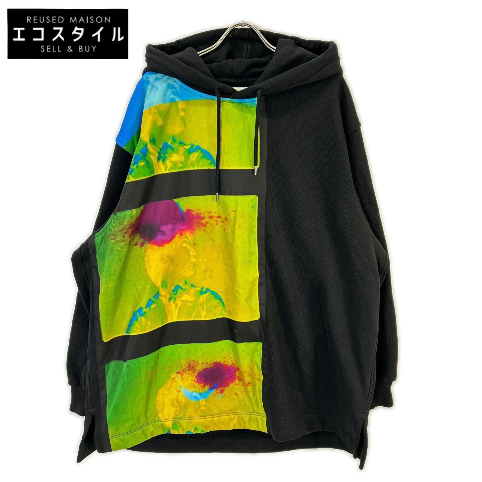 DRIES VAN NOTEN ドリスヴァンノッテン ｘLEN LYE レンライ【国内正規】サーモグラフィック プルオーバー パーカー トップス M ブラック/マルチカラー メンズ 【中古】｜ブランドリユース エコスタイル