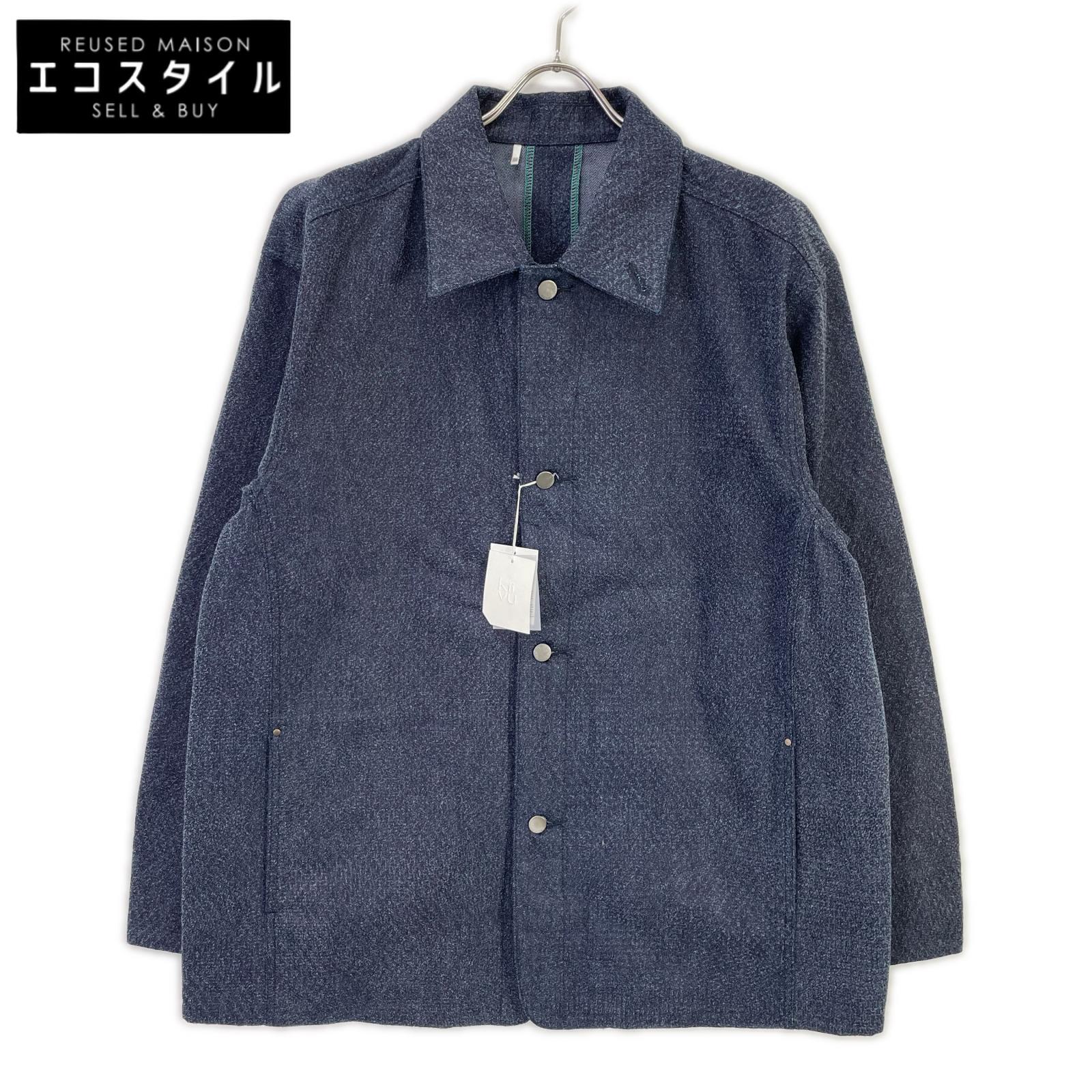 kiivu キフ インディゴ DENIM WORK JACKET - 12.5oz Rainbow Denim +Needles Punch- ジャケット XL ネイビー メンズ 【中古】|ブランドリユース エコスタイル