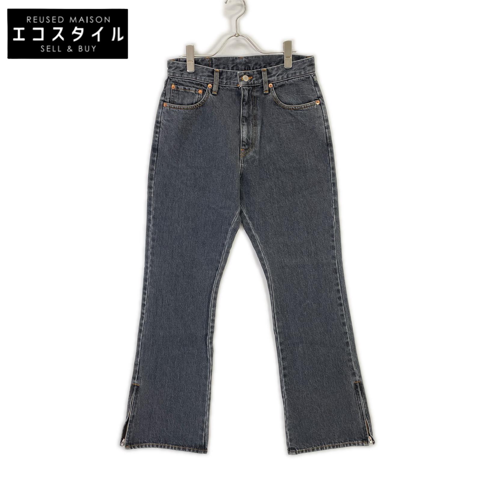 RICE NINE TEN ライスナインテン ブラック BOOT CUT SIDE ZIP JEANS フレアデニムパンツ ボトムス 1 ブラック メンズ 【中古】|ブランドリユース エコスタイル