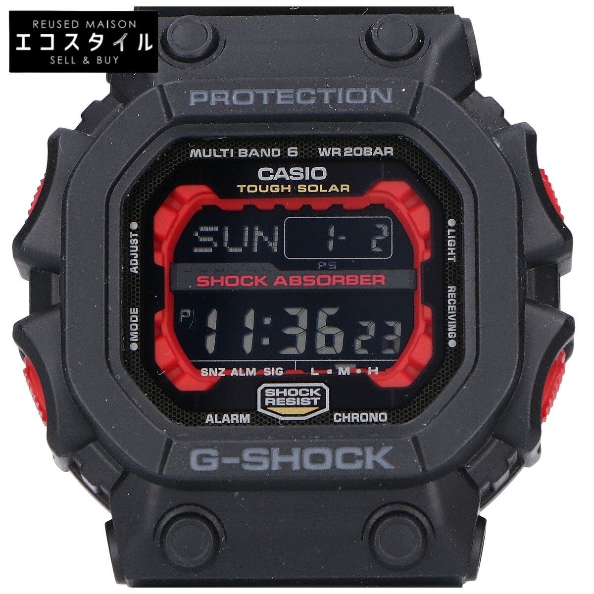 G-SHOCK ジーショック GXW-56-1AJF DIGITAL GXW GX-56 SERIES デジタル マルチバンド6 タフソーラー電波 腕時計 ブラック/レッド メンズ 【中古】|ブランドリユース エコスタイル