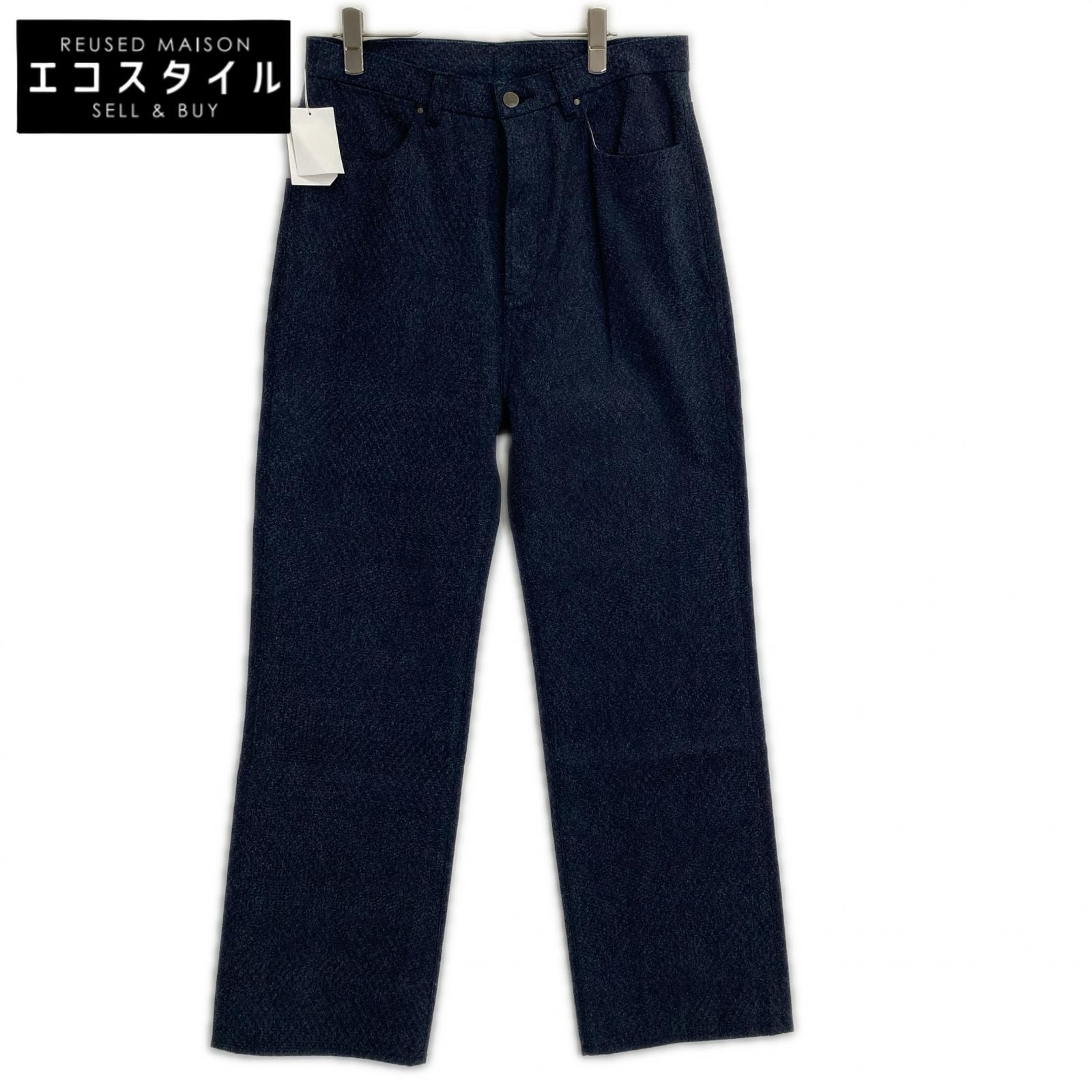 kiivu キフ DENIM STRAIGHT TROUSER - 12.5oz Rainbow Denim +Needles Punch ボトムス L インディゴ メンズ 【中古】|ブランドリユース エコスタイル