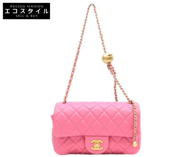 CHANEL シャネル AS1787 ラム パールクラッシュ/ココボール ミニマトラッセ20 バッグ ショルダーバッグ ピンク/ゴールド金具 レディース 【中古】|ブランドリユース エコスタイル